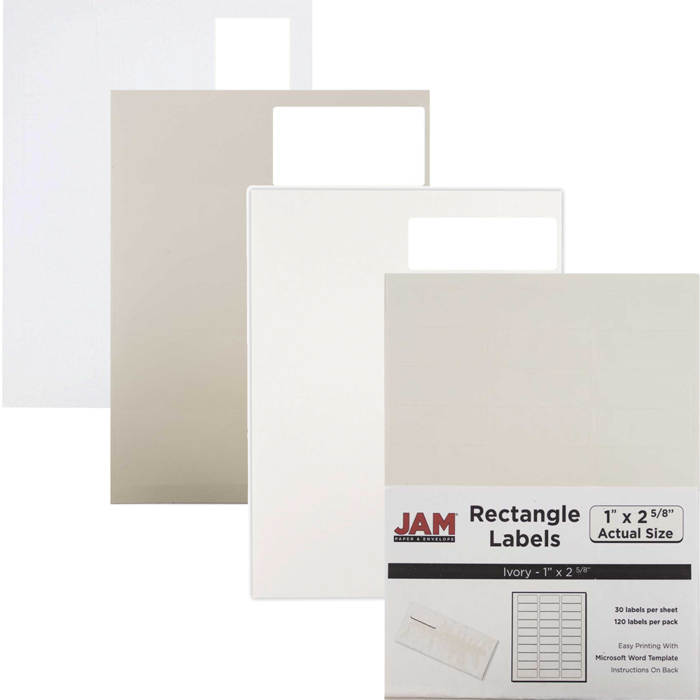 White & Ivory Labels | Jam Paper with Labels 8 Per Sheet Template Word White & Ivory Labels | Jam Paper With Labels 8 Per Sheet Template Word