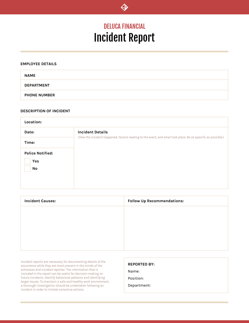 Writing Up An Incident Report – Dalep.midnightpig.co For Generic Incident Report Template